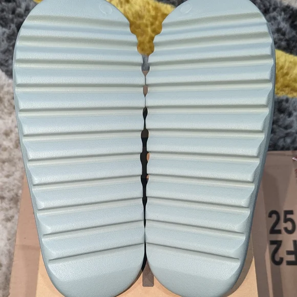 Adidas Yeezy Light Blue Sandals with Contoured Footbed